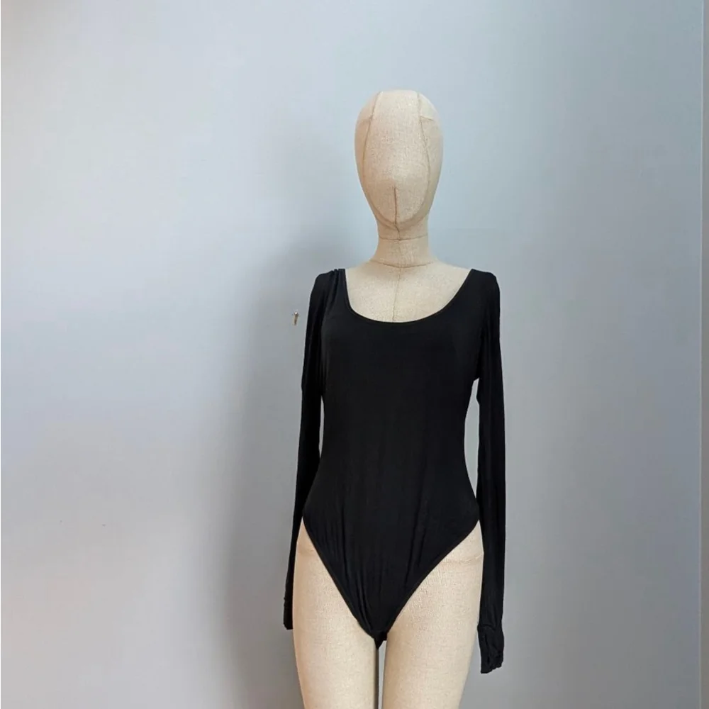 Free People Intimately Black Bodysuit - New - Large